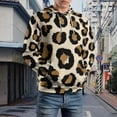 thumbnail image 6 of Beige Background Leopard Print Spots Oversized Hoodies For Men Teen Pullover With Pocket Mens Pullover Hoodie Sweatshirt S-5XL, 6 of 6