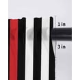 thumbnail image 6 of Red White Stripe Fireman American Flag Curtains 45 Inch Length,Sheer Curtains for Bedroom Living Room Window Fire Fighter USA Flags Voile Drapes Kitchen Curtains Small Half Window 42"x45" 2 Panels, 6 of 7
