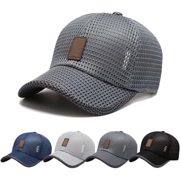 Summer Mesh Baseball Cap for Men Women Trucker Mesh Hat Baseball Hats Outdoor Sports Running hat (Dark Gray)