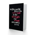 thumbnail image 2 of Woman Strength Determined Magenta Greetings Card Plus Envelope Blank inside, 2 of 3