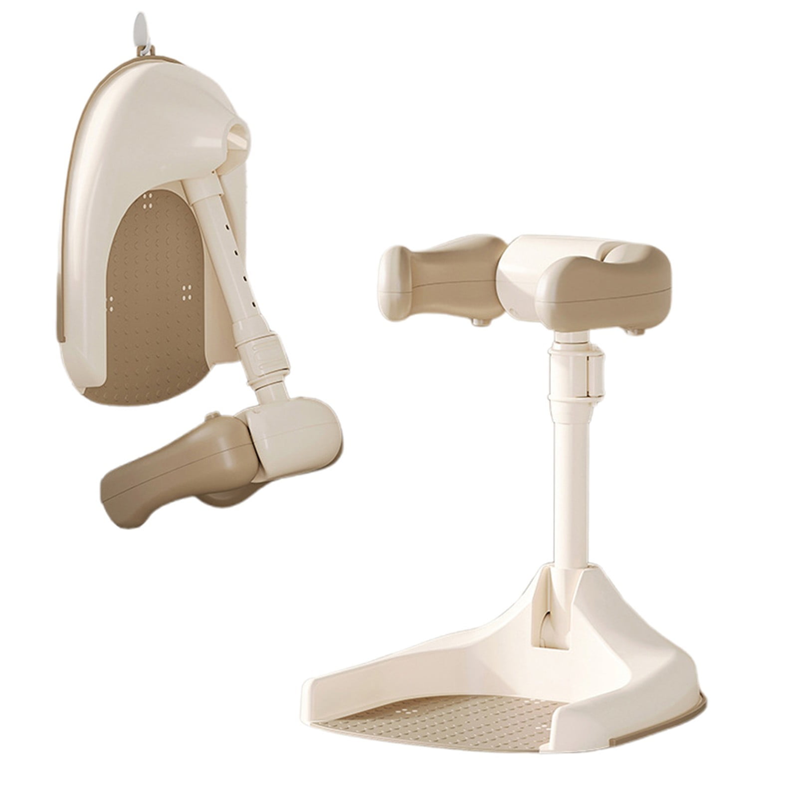 LMTODLFG Adjustable Height Baby Shower Stand with Anti-Slip Base,Bath Shower Standing Support Baby Bath Stand,Portable Bath Helper Baby,Free Mother Hands