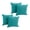 Aqua Blue, variant on 18-inch Double-corded Solid Twill Square Throw Pillows with Inserts (Set of 4) 9810-CD-S4-TW-RB