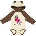 thumbnail image 3 of Inktastic Valentine's Day Graffiti T-Rex with Heart Shaped Candy Box Boys or Girls Long Sleeve Baby Bodysuit, 3 of 5