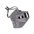 thumbnail image 2 of Unisex Washable Reusable Cloth Face Mask with Nose Wire and Earloops, Pack 1_Black White Check, 2 of 4