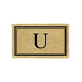 thumbnail image 1 of Evergreen Woven Coir Mat, Monogram "U", 30 x 18 Inches, 1 of 4