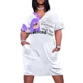 thumbnail image 1 of Lily necesita practicar (texto negro) vestido suelto con bolsillos ropa vestido para mujer promoción de vestidos elegantes y elegantes para mujer 2025, 1 of 7