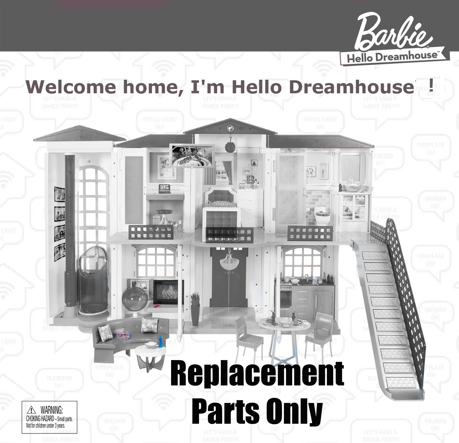 Barbie Hello Dreamhouse DPX21 Replacement Accessory Bag for