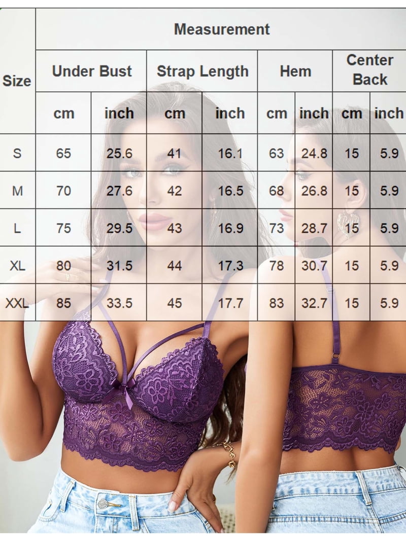 Avidlove Lace Bralette Bra for Women Spaghetti Strap Bustier Tops