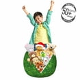 thumbnail image 3 of Botanical Storage Toy Bag Chair, Overview Scene of Foliage Leafy Greenery Forest Items, Stuffed Animal Organizer Washable Bag, Large Size, Fern Green Emerald, by Ambesonne, 3 of 3