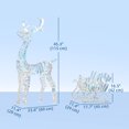 thumbnail image 3 of Outsunny Lighted Christmas Reindeer with Sleigh, Waterproof Holiday Decor, 3 of 10