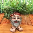 thumbnail image 5 of Homestyles 12"H Muggly Hippie "Jerry" Painted Face Humorous Planter Statue (Holds 4" Pot), 5 of 6