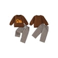 thumbnail image 2 of BemeyourBBs Baby Boy Thanksgiving Outfit Embroidery Sweatshirt and Plaid Pants, 2 of 9