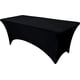 thumbnail image 2 of Mantel negro ajustable para mesa rectangular de 6 pies – Cama de masaje de spandex elástico Fundas de mesa elásticas sin arrugas para fiestas, bodas, cumpleaños, banquetes, vendedores, 2 of 5