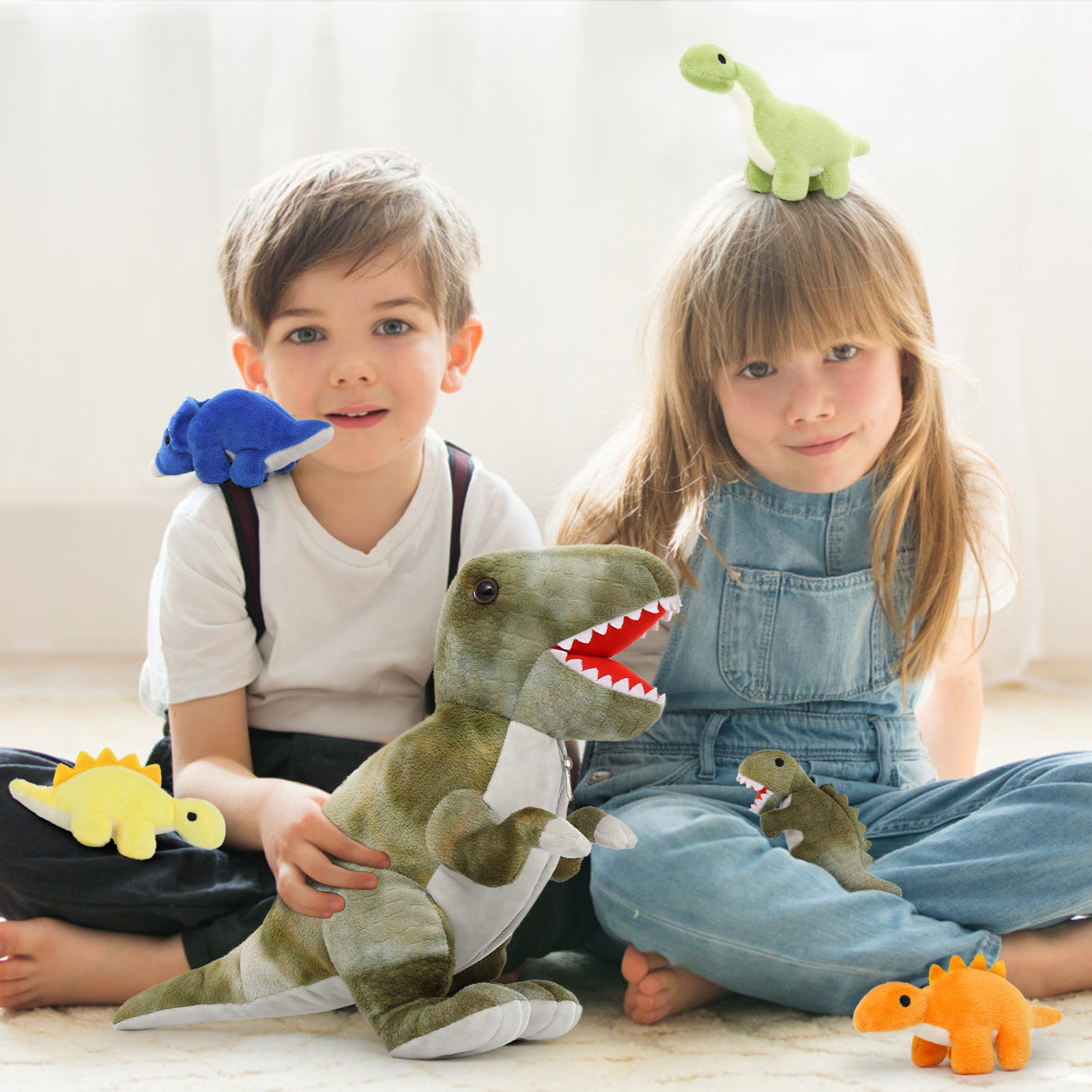 MaoGoLan Giant T-Rex Plush with 5 Baby Dinosaurs photo 6