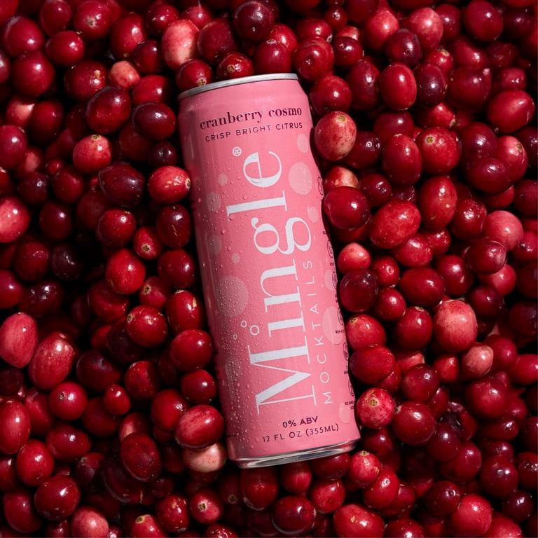 Mingle Mocktails, Cranberry Cosmo, Low Sugar Vegan Drink, 12 fl oz