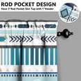 thumbnail image 5 of Kitchen Curtains 36 Inch Short - 3 Panel Set, Rod Pocket Window Curtain, Boho Floral Tribal Style, 100% Polyester for Farmhouse, Kitchen, Cafe, Bedroom, Easy Wash, 5 of 6