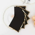 Efavormart 50 Pack Black Paper Beverage Napkins with Gold Foil Edge ...