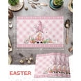 thumbnail image 6 of Easter Placemats Set of 4, Bunny Ears Gnomes Placemat for Dining Table Decorations, Easter Eggs Pink Check Plaid Place Mats, Spring Table Mats for Kitchen Dinner Seasonal Holiday Party Decor, 6 of 6