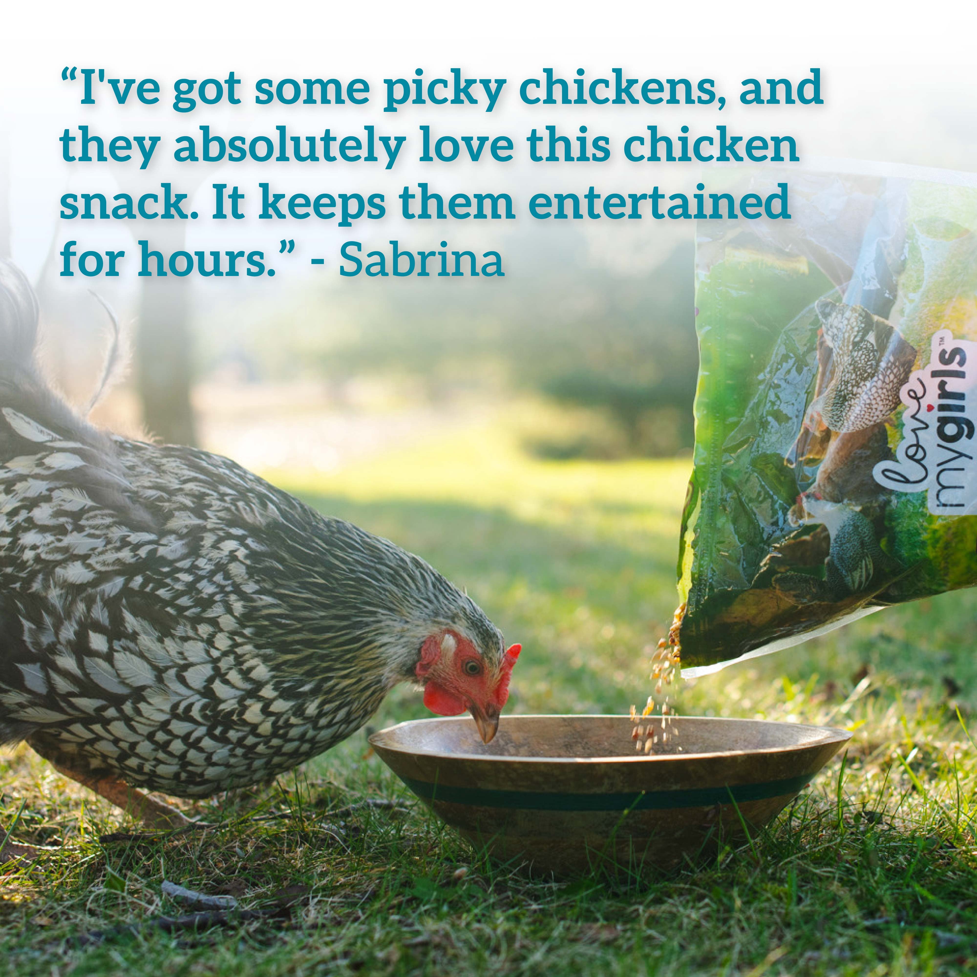 (2 pack) Love My Girls Fruit & Worms Gourmet Multi-Grain Chicken Treats, Granules, 5 lb. Bag