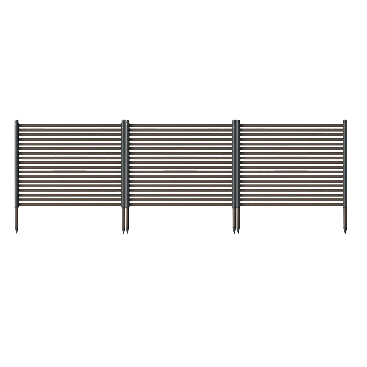 Ataucjin Outdoor Privacy Screen, 3-Panel No Dig Metal Barrier for Animals, Rustproof Outdoor Decorative Fence for Flower Beds, Patio, Backyard, Vegetable Gardens