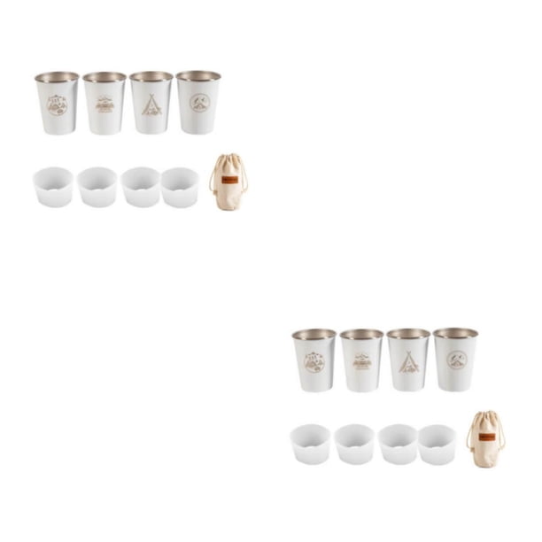 Juego de 4 piezas de Acero inoxidable vaso de vino taza de té cerveza Greeniant tipo5 2piezas