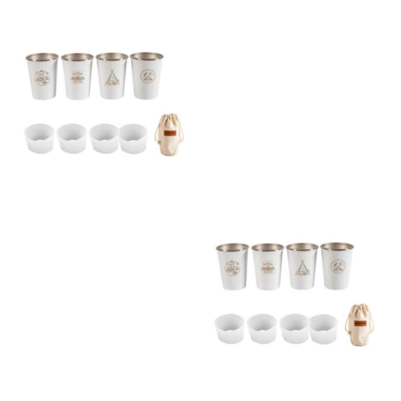Juego de 4 piezas de Acero inoxidable vaso de vino taza de té cerveza Greeniant tipo5 2piezas