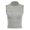 Grey, variant on Womens Sleeveless Crewneck Ribbed Tank Tops Casual Basic Summer Top Slim Fitted Short Sleeve Shirts 002White