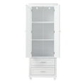 thumbnail image 7 of DEALTOPS Tall Storage Cabinet with Spacious Storage and Adjustable Shelf for Bathroom, Living Room, White, 7 of 7