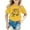Yellow, variant on Little Girl'S T Shirt Kid Graphic Round Neck Short Sleeve Girls Athletic Tops Size 8-9T