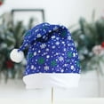 thumbnail image 2 of Opolski Christmas Hat Colorful Snowflakes Pattern Plush Ball Autumn Winter All Match Fine Workmanship Santa Claus Cap Yellow, 2 of 8