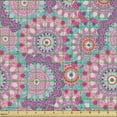 thumbnail image 2 of Ambesonne Flower Fabric by the Yard Upholstery, Peace and Tranquility Art, 2 Yards, Multicolor, 2 of 5