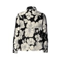 thumbnail image 5 of Ruyang Womens V Neck Roll up Sleeve Button Down Blouses Tops Flower Print Button Down Long Sleeve Shirt Dressy Casual Pearl Tops, 5 of 5