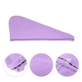 thumbnail image 3 of Unique Bargains 1 Pc Women Waterproof Single Layer Hair Towel for Travel Deep Purple, 3 of 5