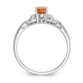 thumbnail image 2 of 10k White Gold Citrine Diamond Ring - Size 7, 2 of 3