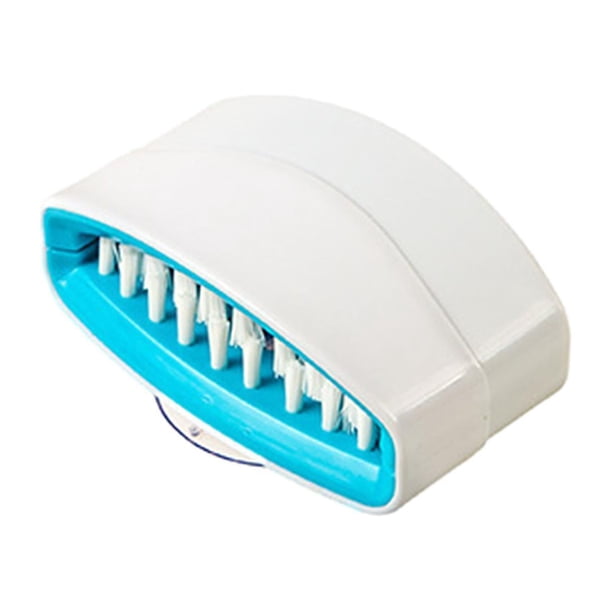 Limpiador de cubiertos Cepillo Limpiador de tenedores Antideslizante Cerdas de doble cara Cepillo doméstico Utensilio Cepillo de limpieza para cuchara Azul mayimx limpiador de horquillas
