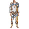 thumbnail image 3 of Balery Hello Summer Cute Gnome Pijama para Hombre de Dos Piezas con Manga Larga, Conjunto de Dormir y Descanso Suave con Bolsillos-Large, 3 of 7
