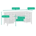 thumbnail image 4 of Sauder Shoal Creek Executive Desk, Jamocha Wood Fi, 4 of 5