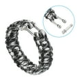 thumbnail image 4 of Uxcell Survival Paracord Bracelets, Braided Paracord Bracelet, White, Black, 4 of 5
