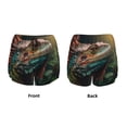 thumbnail image 3 of KLL Realistic Colorful Chameleon Pattern Shorts Women,Athletic Shorts High Waisted Running Shorts Pocket Sporty Short Gym Elastic Workout Shorts-XX-Large, 3 of 7