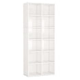 thumbnail image 6 of KIOOTTO 12-Cube Storage Organizer, 72" Tall Modern Bookcase and Display Shelf, Vertical or Horizontal Placement for Home Office & Living Room, White, 6 of 7
