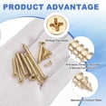 thumbnail image 4 of Uxcell 50Pcs ST5 x 40mm Pan Head Self Tapping Screws for Metal, Gold, 4 of 6