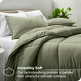 thumbnail image 2 of Bare Home Goose Down Alternative Comforter Set - 3 Piece Set - All Seasons - Oversized Queen, Sage, 2 of 7