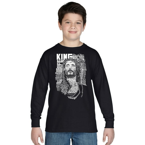 LA Pop Art Boy's Word Art Long Sleeve - JESUS