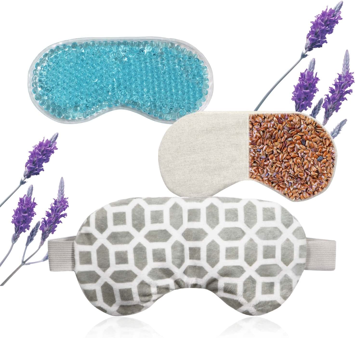 Moist Heat Eye Mask,Ice Pack Eye Mask for Dry Eyes,Puffy Eyes,Swelling