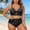 Black, variant on Womens Plus Size Two Piece Swimsuits - Women High Waisted Tankini Swimsuits Tummy Control Bathing Suits Knot Twist Swimwear 2026(Black,XXXL)