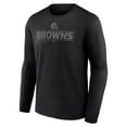Men's Black Cleveland Browns Tonal Callout Long Sleeve TShirt