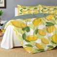 thumbnail image 3 of Lemon Green Leaves Funda Nórdica Queen 90 x 90 en Microfibra Lavada Ultra Suave, 3 of 8