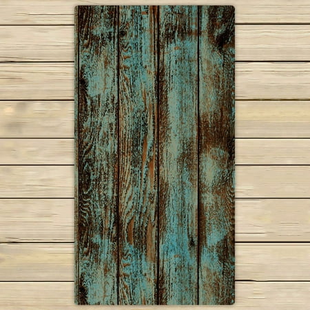 Printed Towels GCKG Wood Printed Towels,Vintage Rustic Old Barn Wood Printed Beach Bath Towels Bathroom Body Shower Towel Bath Wrap For Home,Outdoor and Travel Use Size 30x56 inches ()