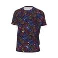thumbnail image 6 of Wukai Colorful Shells Print Men's Short-Sleeved Mesh T-Shirt,Quick-Dry Short Sleeve Workout T-Shirt-Small, 6 of 8