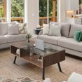 DEXTRUS Wood Coffee Table for Living Room, 2Tier Sofa Center Table